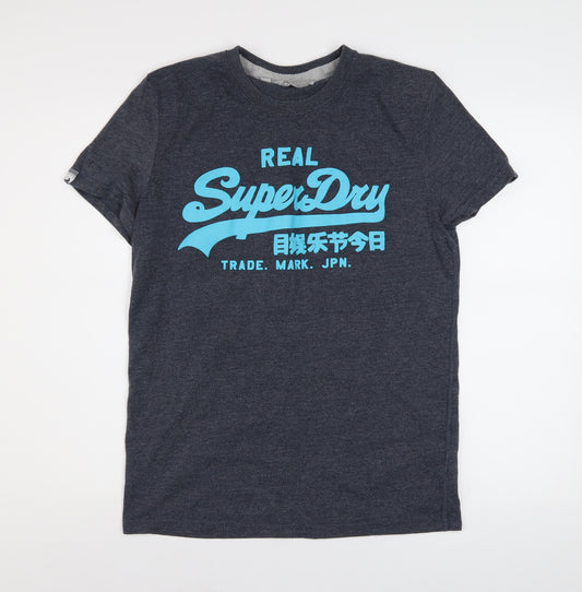 Superdry Men's Grey Logo Graphic Print T-Shirt Size M