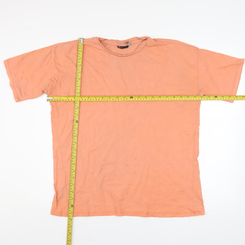 ASOS Women Orange Cotton Graphic T-Shirt Size 8
