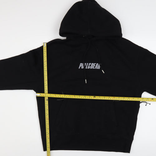 Pull&Bear Men's Black Graphic Logo Pullover Hoodie XS