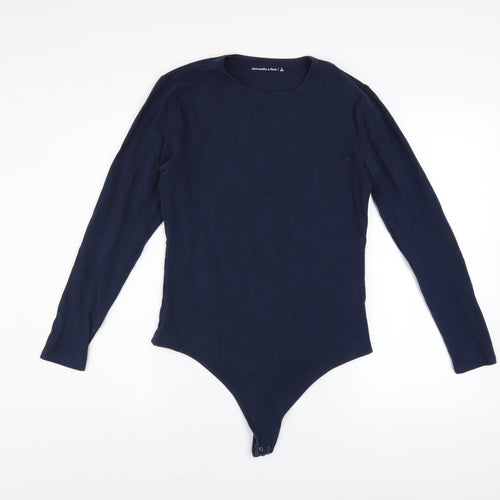 Abercrombie & Fitch Women's Blue Long Sleeve Bodysuit Size L
