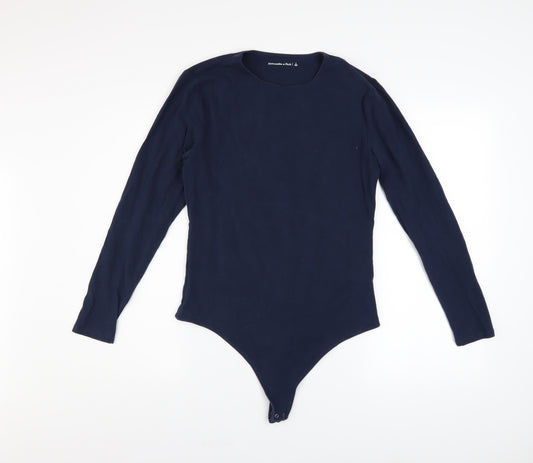 Abercrombie & Fitch Women's Blue Long Sleeve Bodysuit Size L