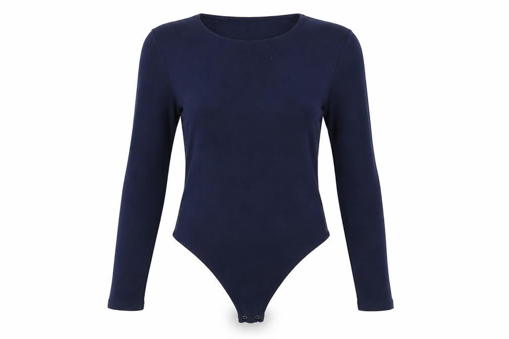 Abercrombie & Fitch Women's Blue Long Sleeve Bodysuit Size L