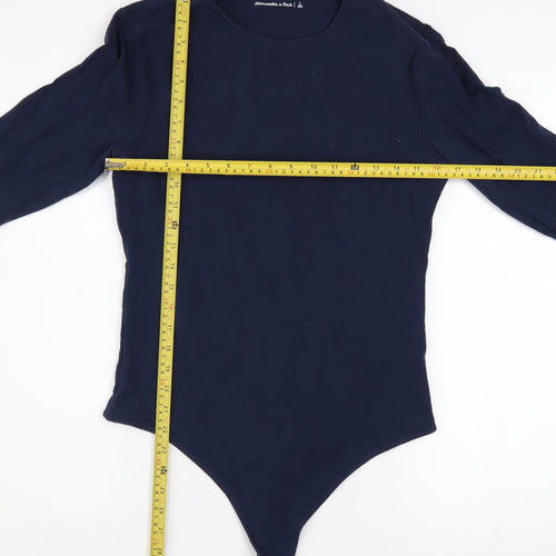 Abercrombie & Fitch Women's Blue Long Sleeve Bodysuit Size L