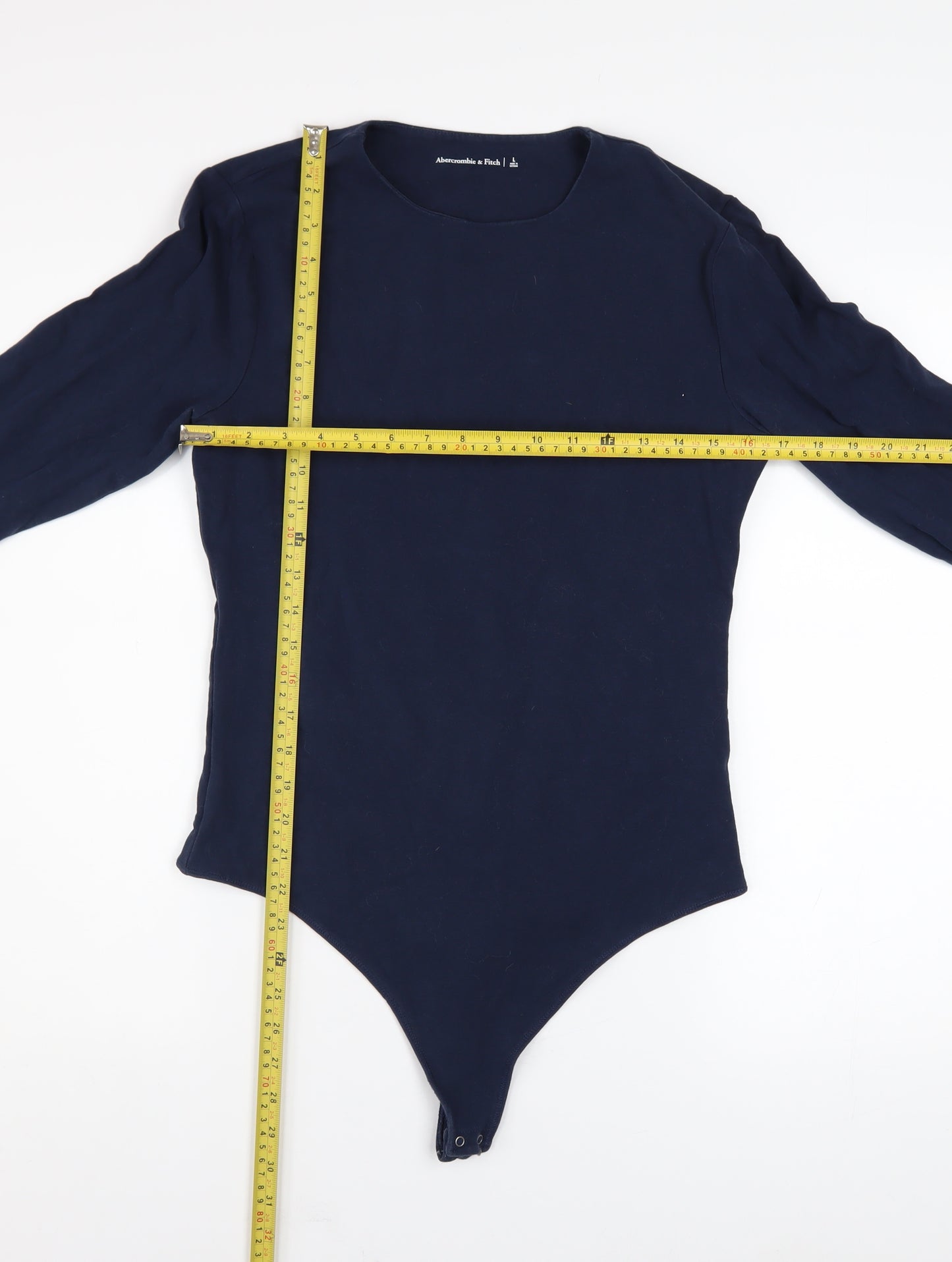Abercrombie & Fitch Women's Blue Long Sleeve Bodysuit Size L
