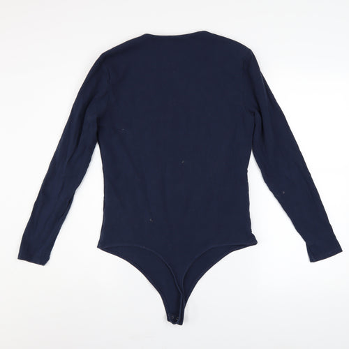 Abercrombie & Fitch Women's Blue Long Sleeve Bodysuit Size L
