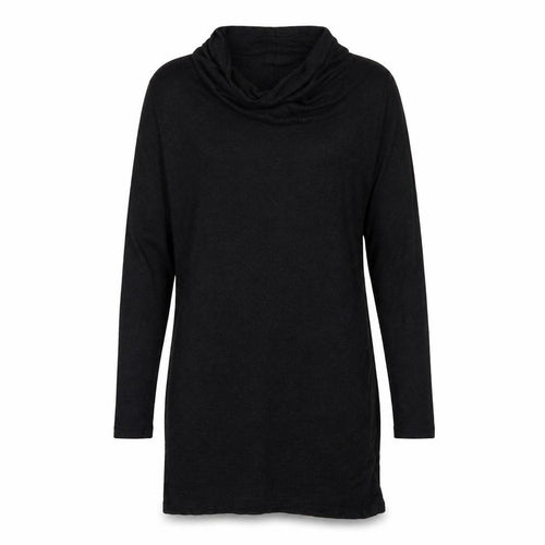 Label Lab Women’s Black Wool Blend Cowl Neck Tunic Jumper Size 12