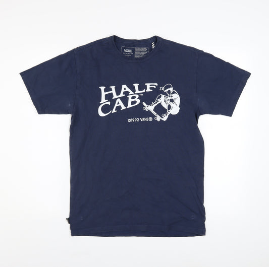 Vans Men’s Navy Blue Classic Fit Half Cab Graphic T-Shirt Size S