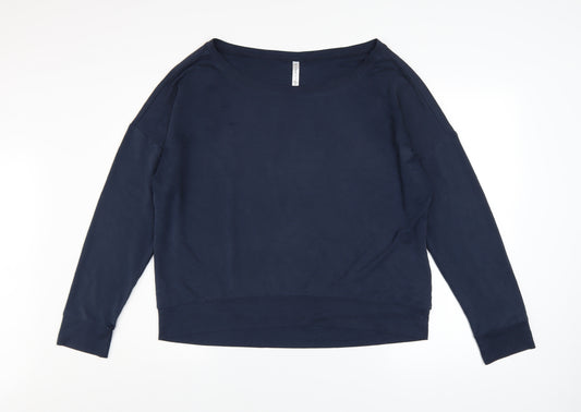 Fabletics Women's Navy Blue Pullover Sweatshirt Size L Modal Blend