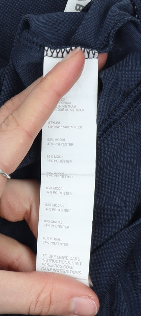 Fabletics Women's Navy Blue Pullover Sweatshirt Size L Modal Blend