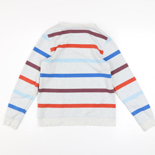 Boden Boys Grey Striped Pullover Sweatshirt 11-12 Years Long Sleeve