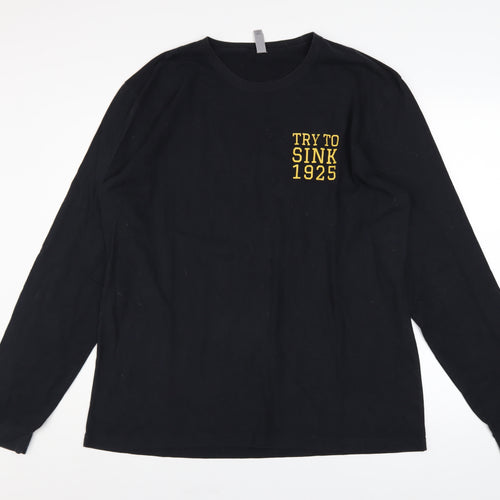 Next Level Apparel Mens Black XL Long Sleeve Graphic Top