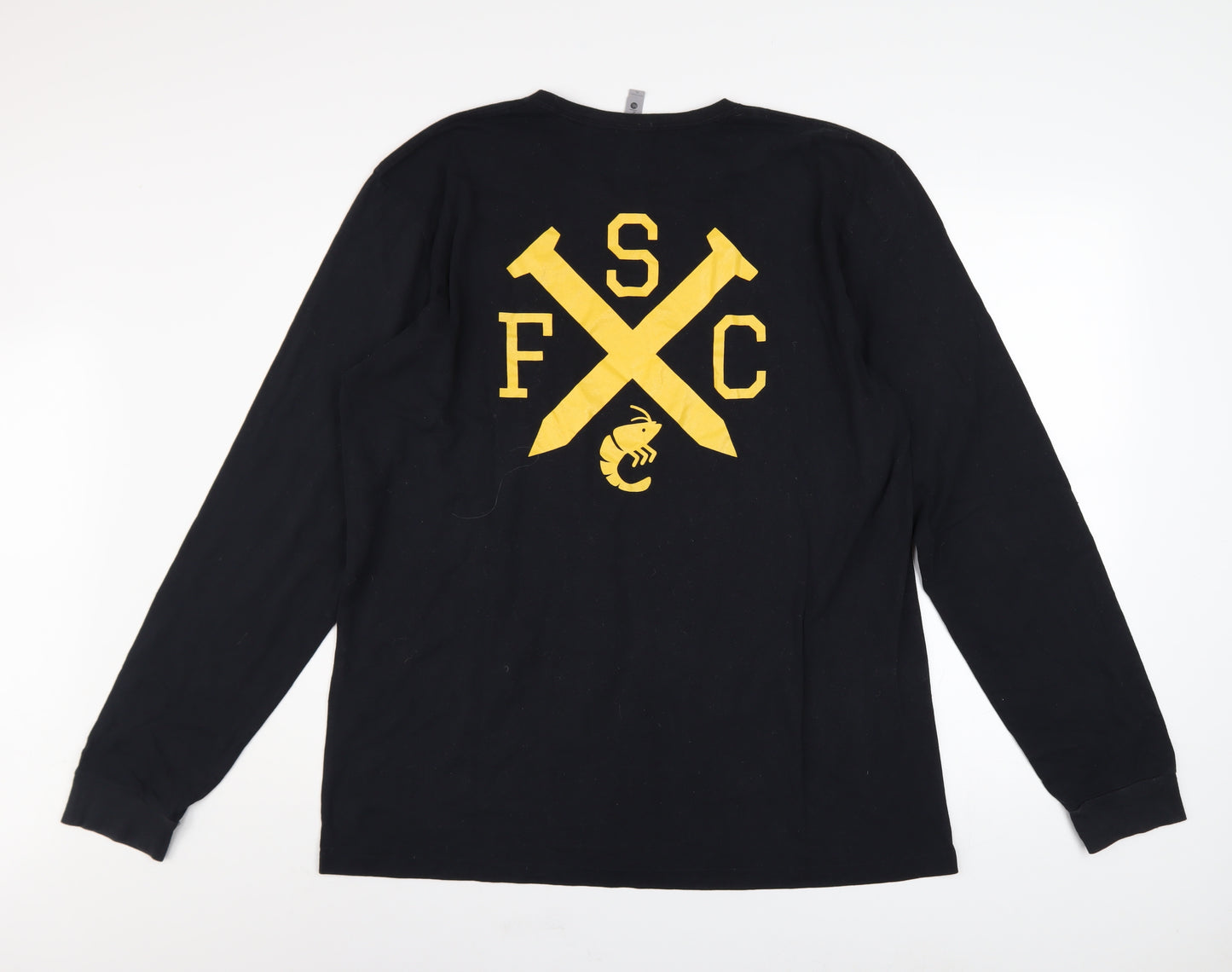 Next Level Apparel Mens Black XL Long Sleeve Graphic Top