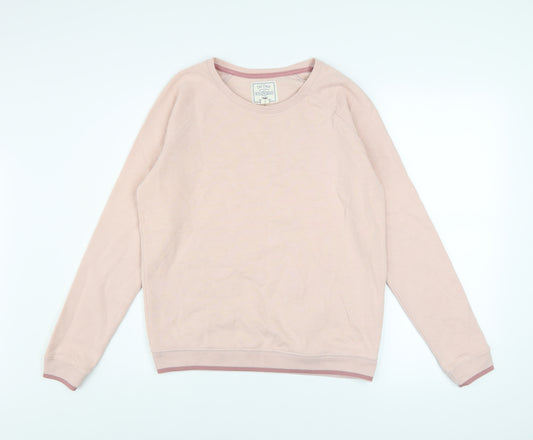Fat Face Womens Pink Cotton Blend Pullover Sweatshirt Size S