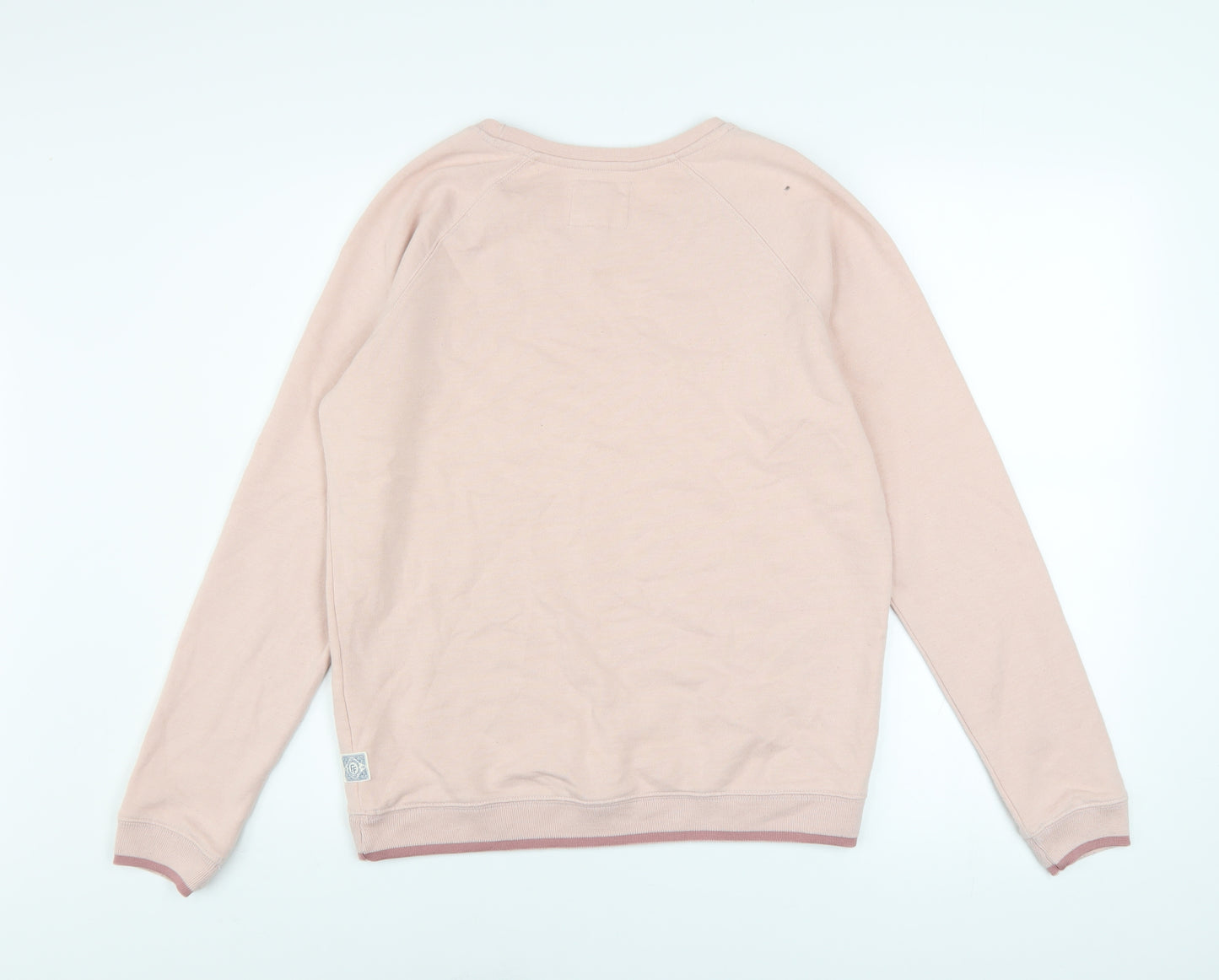 Fat Face Womens Pink Cotton Blend Pullover Sweatshirt Size S