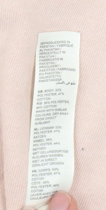 Fat Face Womens Pink Cotton Blend Pullover Sweatshirt Size S