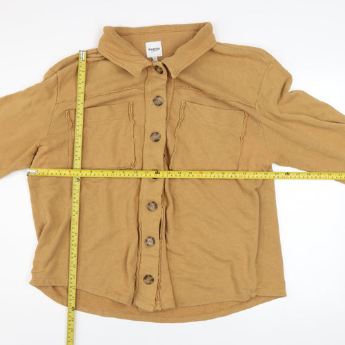 Kensie Jeans Women’s Brown Cotton Button Up Basic Jacket XL