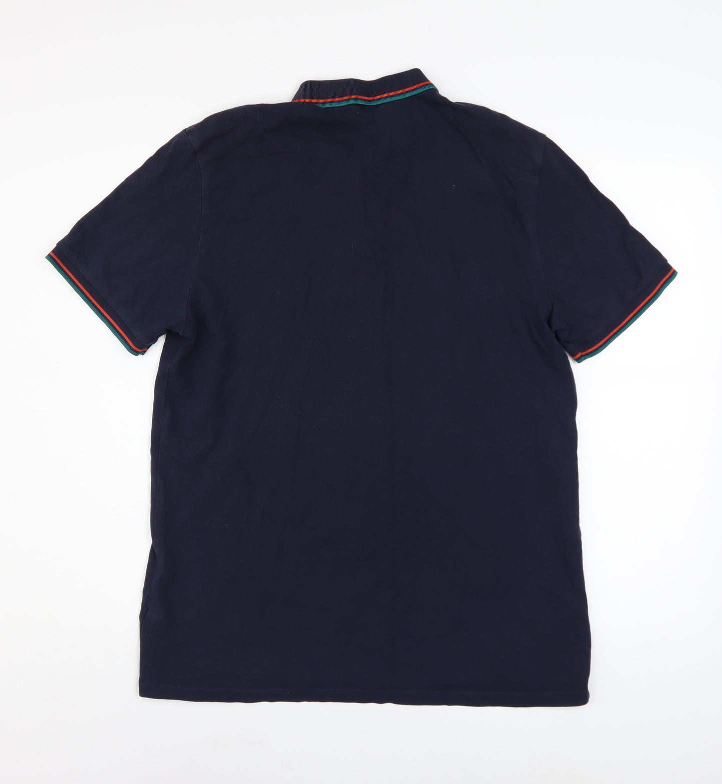 Next Men’s Blue Polo Shirt L Regular Fit Cotton Stretch