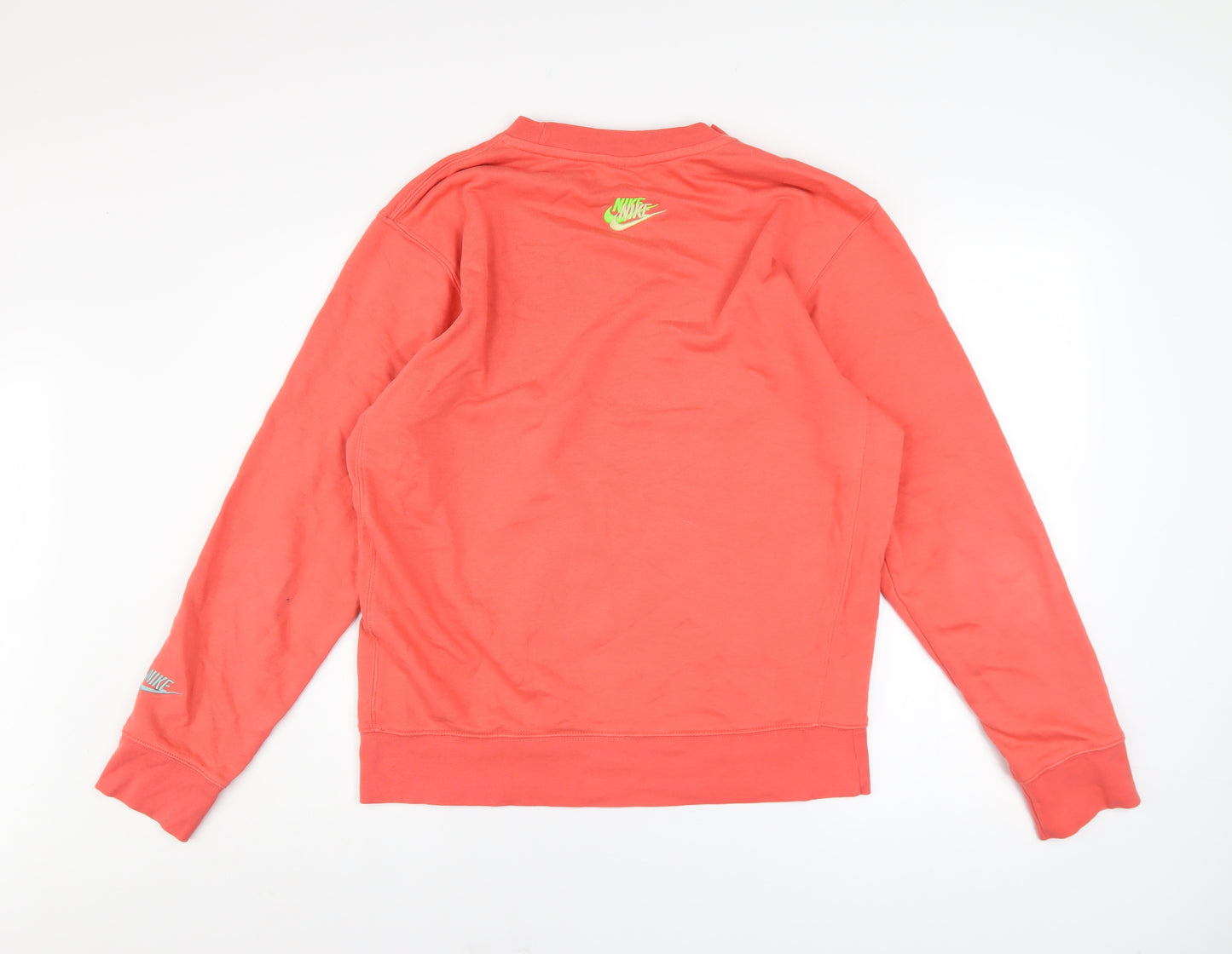 Nike Men's Red Embroidered Logo Pullover Sweatshirt Size M