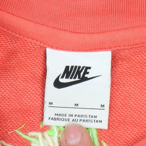 Nike Men's Red Embroidered Logo Pullover Sweatshirt Size M