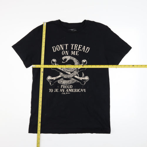 Cody James Men's Black Graphic T-Shirt Medium Crew Neck Cotton