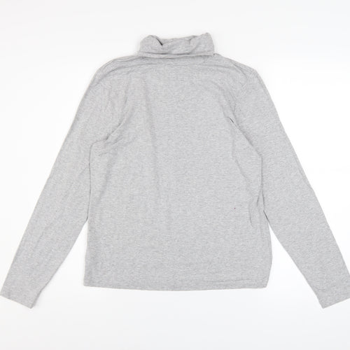 Laura Ashley Women’s Grey Roll Neck Long Sleeve Basic Top Size 12