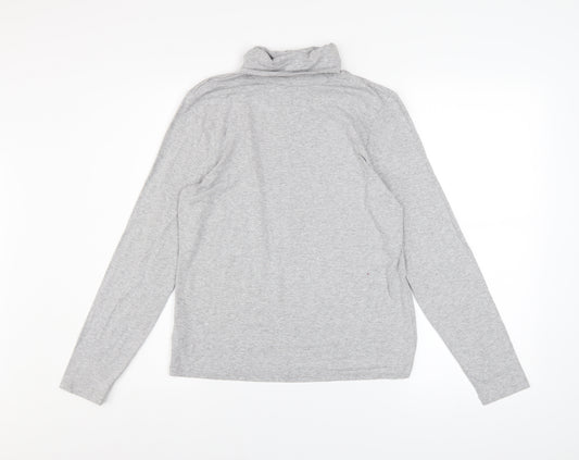 Laura Ashley Women’s Grey Roll Neck Long Sleeve Basic Top Size 12
