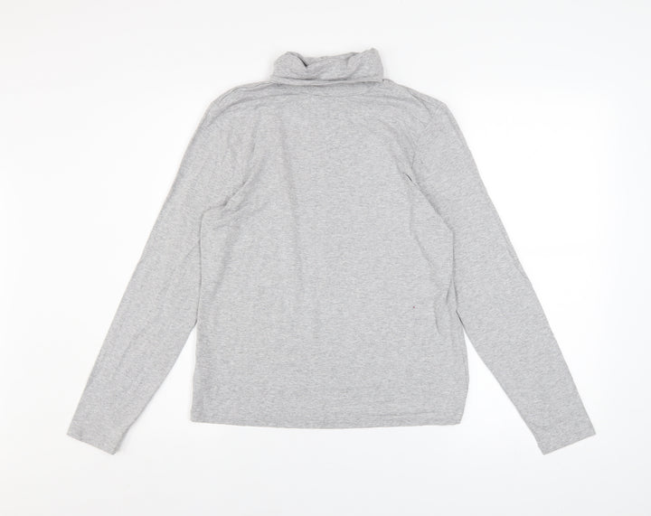 Laura Ashley Women’s Grey Roll Neck Long Sleeve Basic Top Size 12