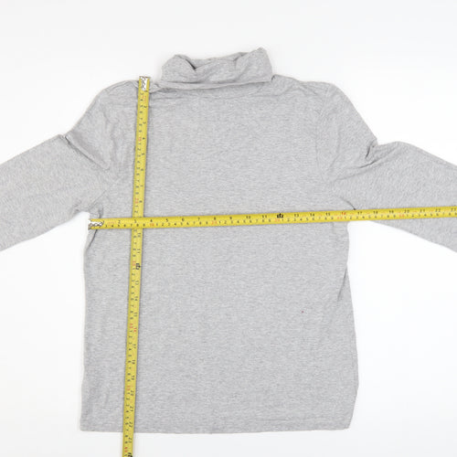 Laura Ashley Women’s Grey Roll Neck Long Sleeve Basic Top Size 12