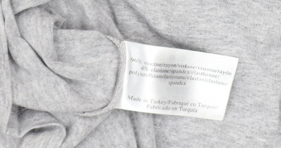Laura Ashley Women’s Grey Roll Neck Long Sleeve Basic Top Size 12