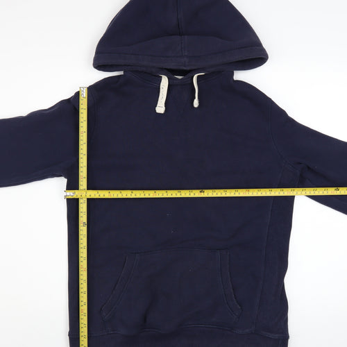 Fat Face Womens Navy Cotton Blend Pullover Hoodie Size 14