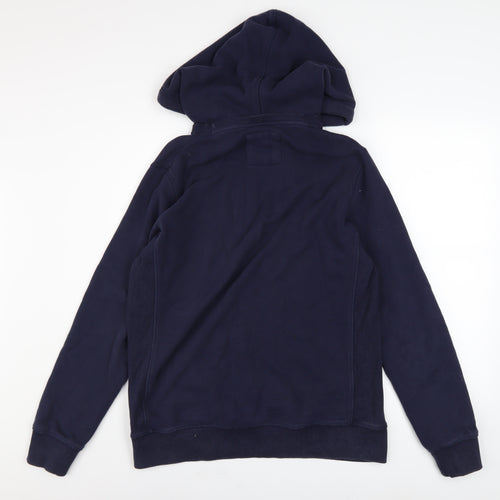 Fat Face Womens Navy Cotton Blend Pullover Hoodie Size 14