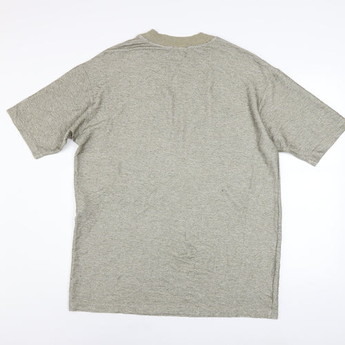 Zara Women Beige Knit Viscose Short Sleeve Crew Neck T-Shirt Size 12