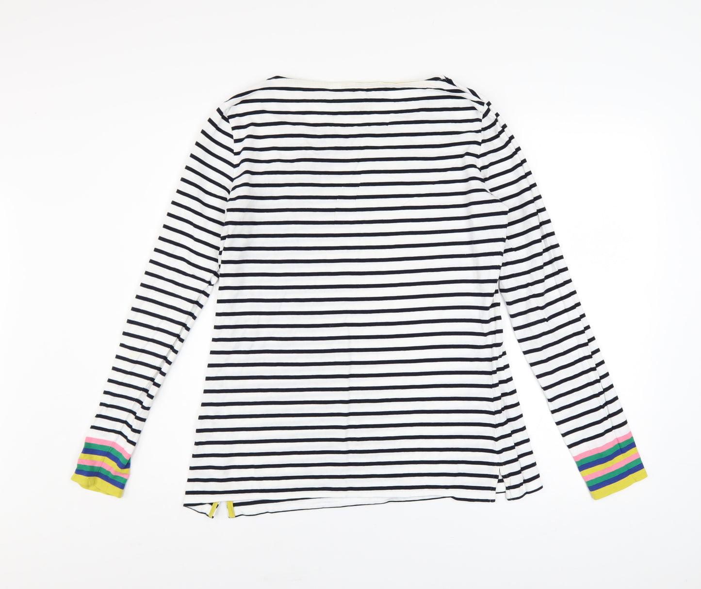 Boden Women’s Multicoloured Striped Long Sleeve Cotton T-Shirt UK 14