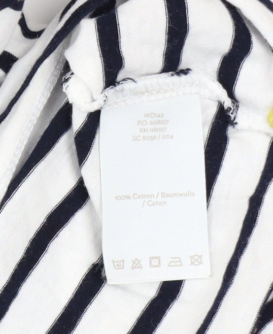 Boden Women’s Multicoloured Striped Long Sleeve Cotton T-Shirt UK 14