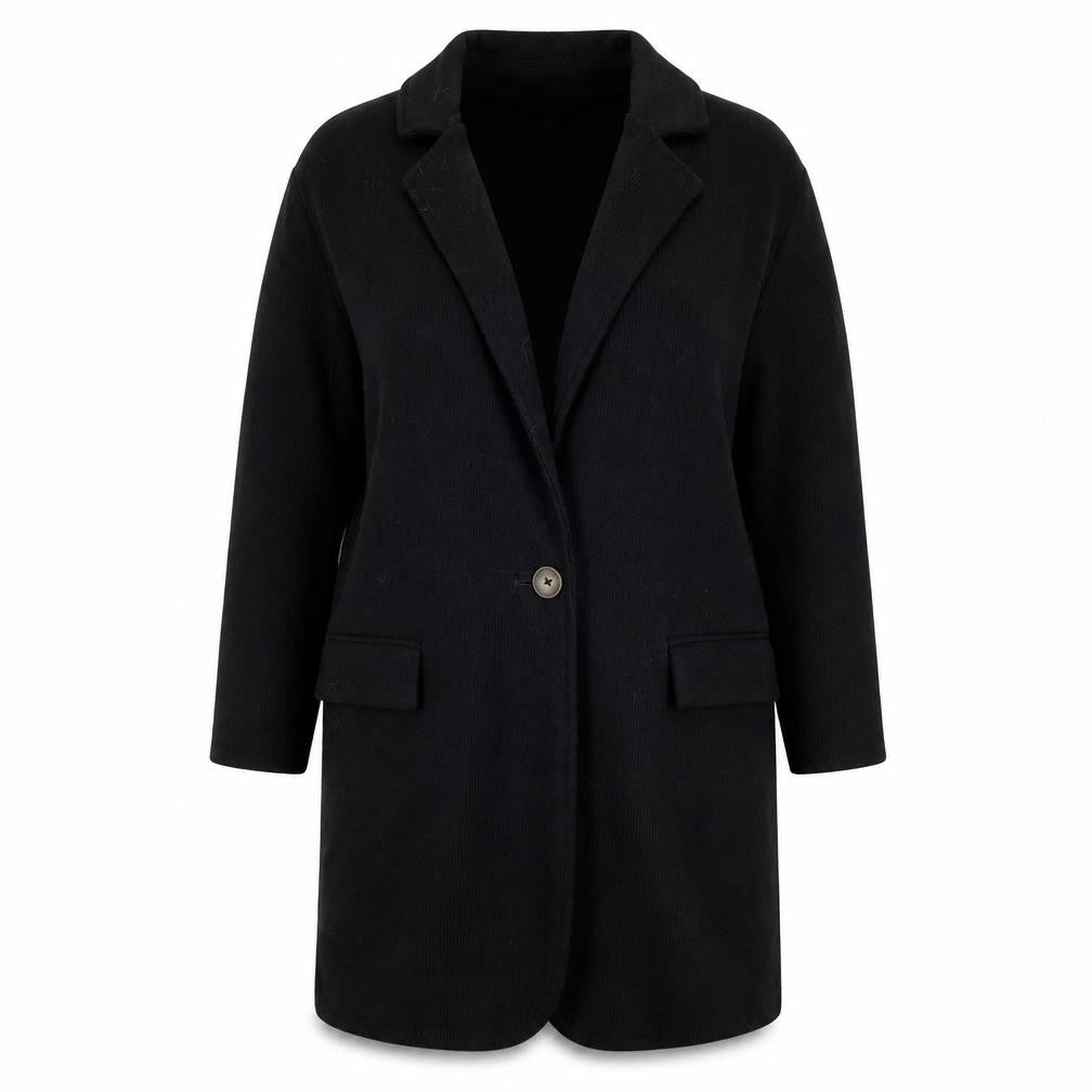 Front view of Next Women Black Coatigan UK 10 Regular Fit Mid-Length Classic