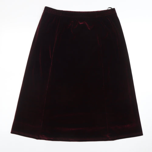 Cotswold Collections Womens Brown Velvet A-Line Knee Length Skirt M