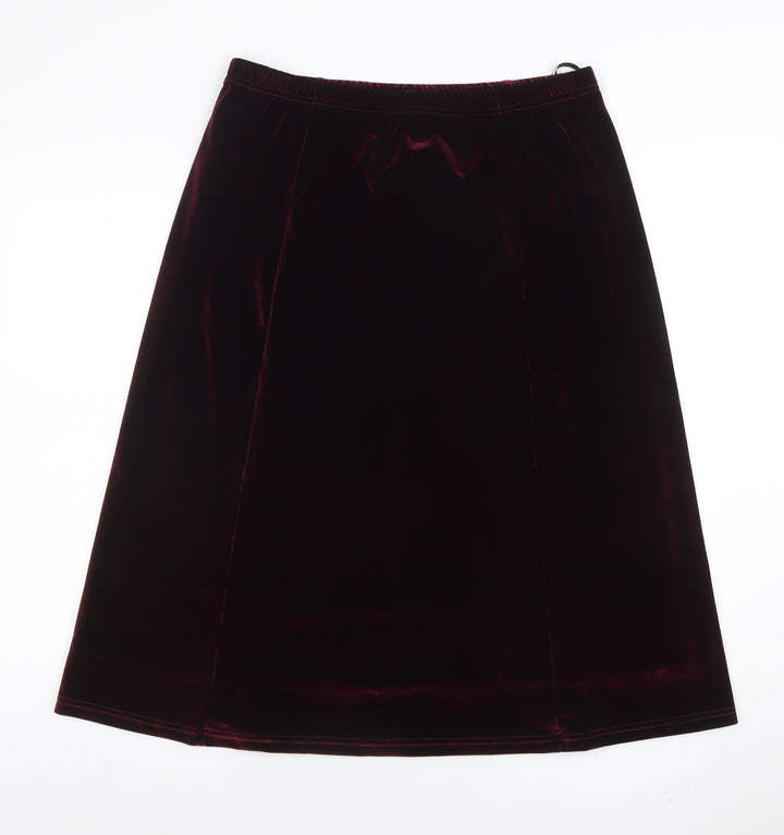 Cotswold Collections Womens Brown Velvet A-Line Knee Length Skirt M