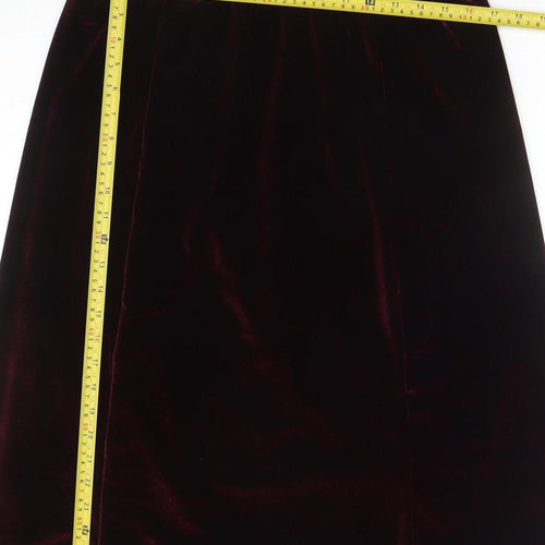 Cotswold Collections Womens Brown Velvet A-Line Knee Length Skirt M