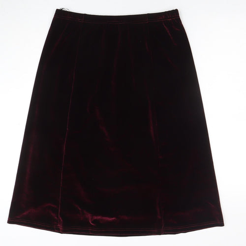 Cotswold Collections Womens Brown Velvet A-Line Knee Length Skirt M