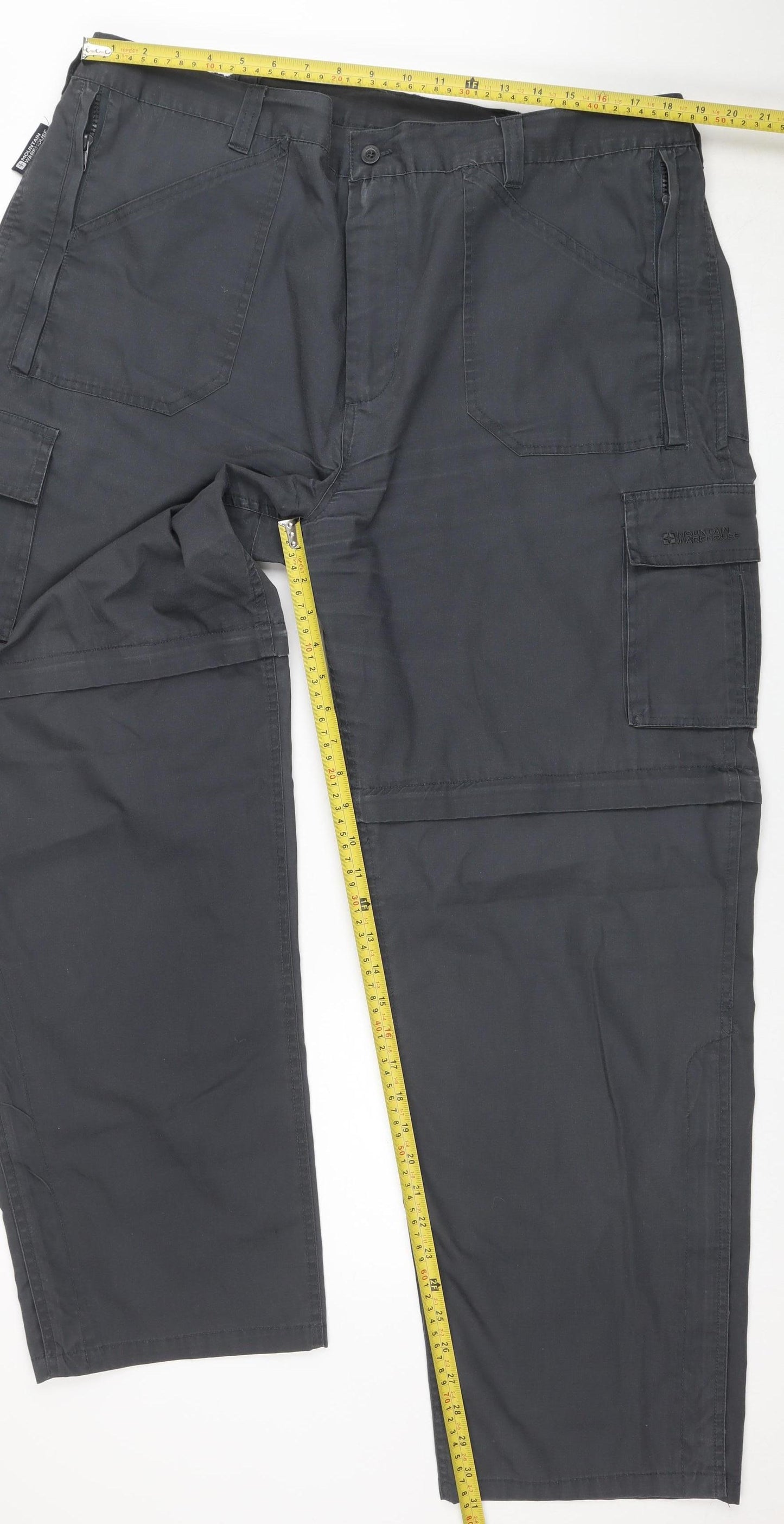 Mountain Warehouse Men's Black Cargo Trousers Size 42 Workwear
