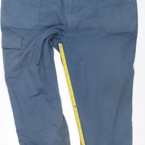 Cotton Traders Men's Blue Cargo Trousers Size 44 Relaxed Fit