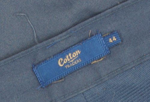 Cotton Traders Men's Blue Cargo Trousers Size 44 Relaxed Fit