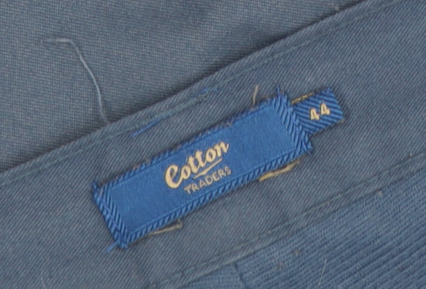 Cotton Traders Men's Blue Cargo Trousers Size 44 Relaxed Fit