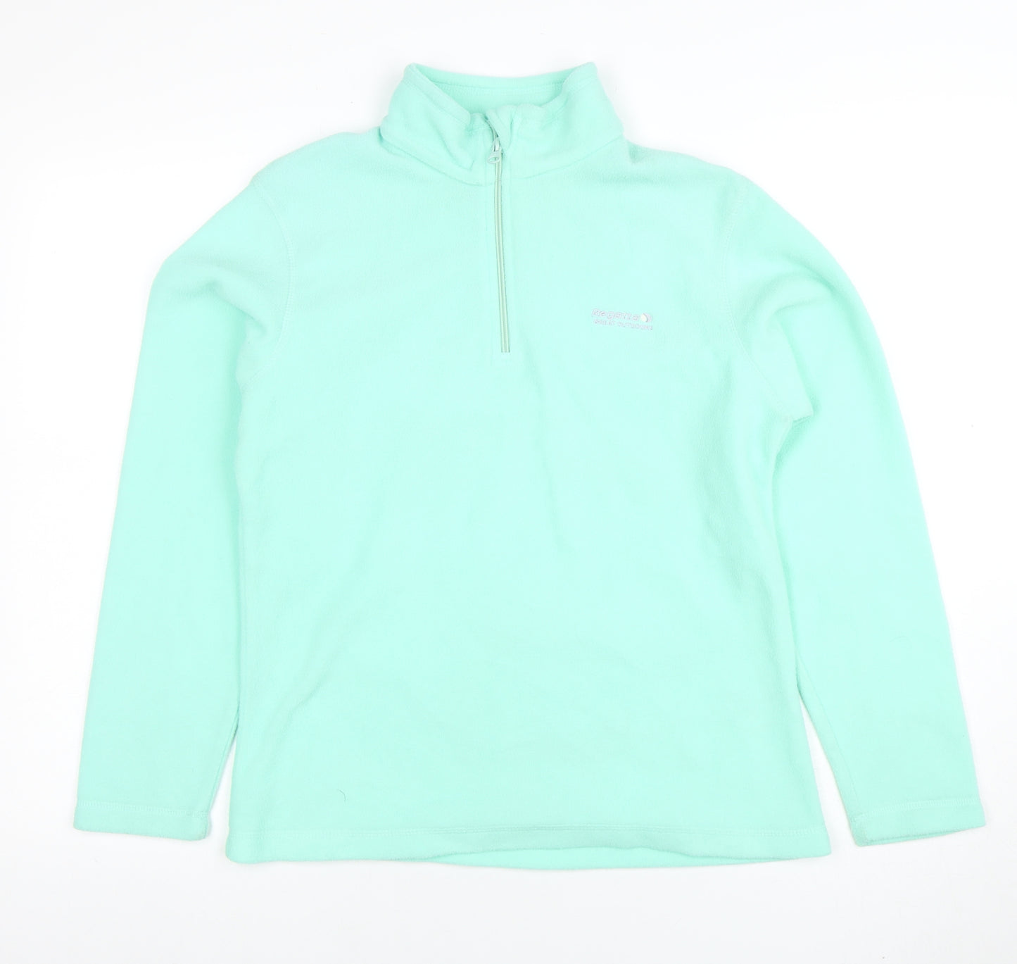 Regatta Women Mint Green 1/4 Zip Fleece Sweatshirt Size 10