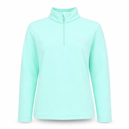 Regatta Women Mint Green 1/4 Zip Fleece Sweatshirt Size 10
