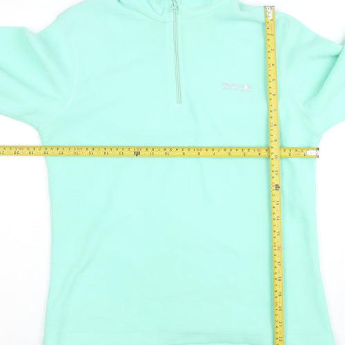 Regatta Women Mint Green 1/4 Zip Fleece Sweatshirt Size 10