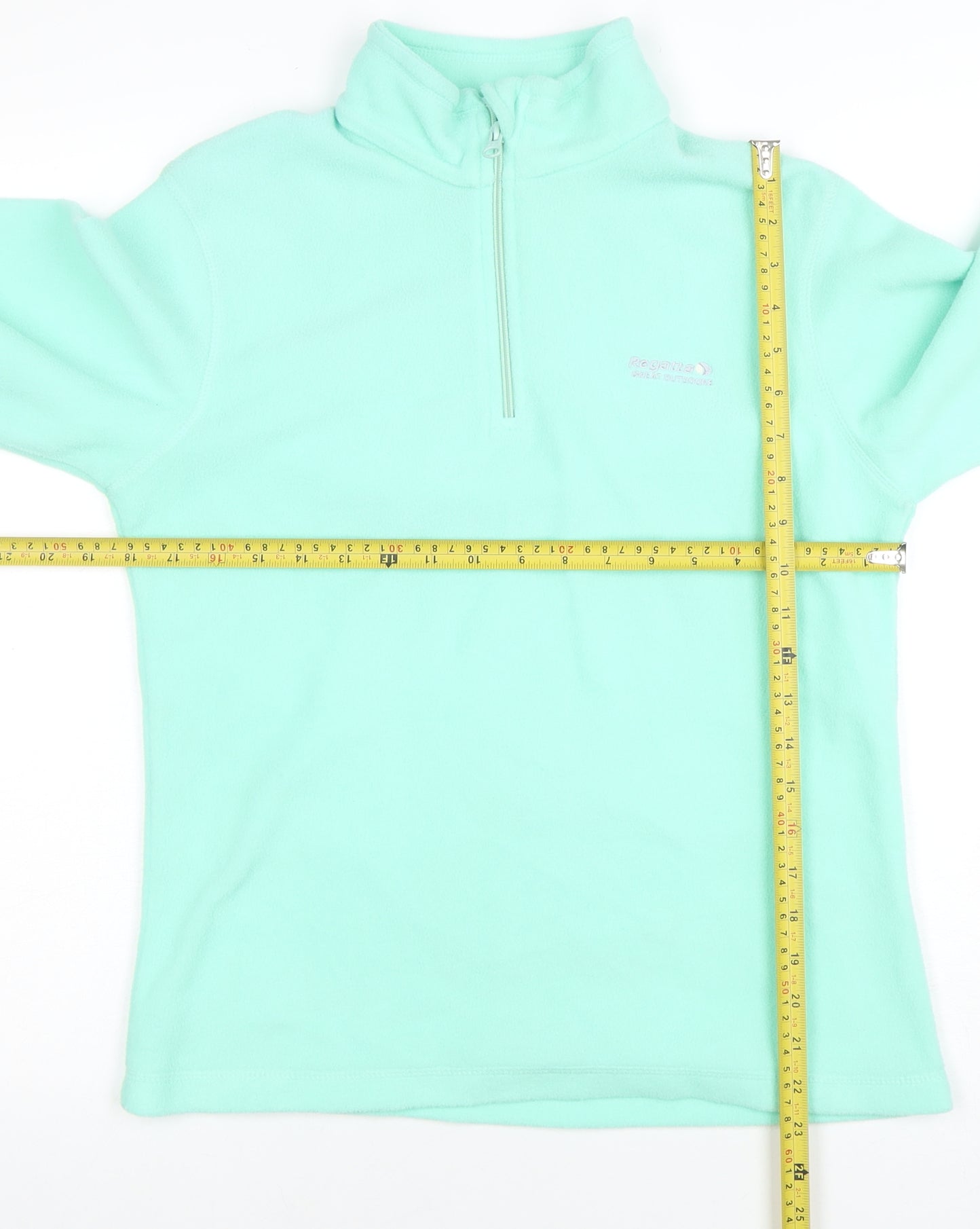 Regatta Women Mint Green 1/4 Zip Fleece Sweatshirt Size 10