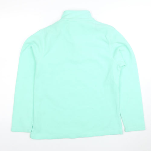 Regatta Women Mint Green 1/4 Zip Fleece Sweatshirt Size 10