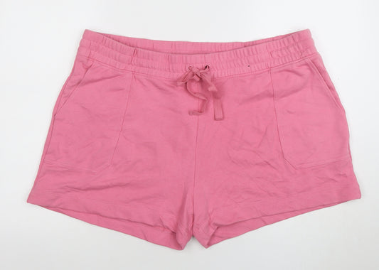 Marks and Spencer Women's Pink Size 24 Sweat Shorts with Drawstring