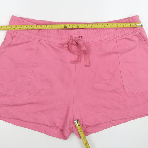 Marks and Spencer Women's Pink Size 24 Sweat Shorts with Drawstring